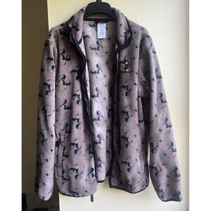 Mickey Mouse Zip Fleece Jacket Size Small